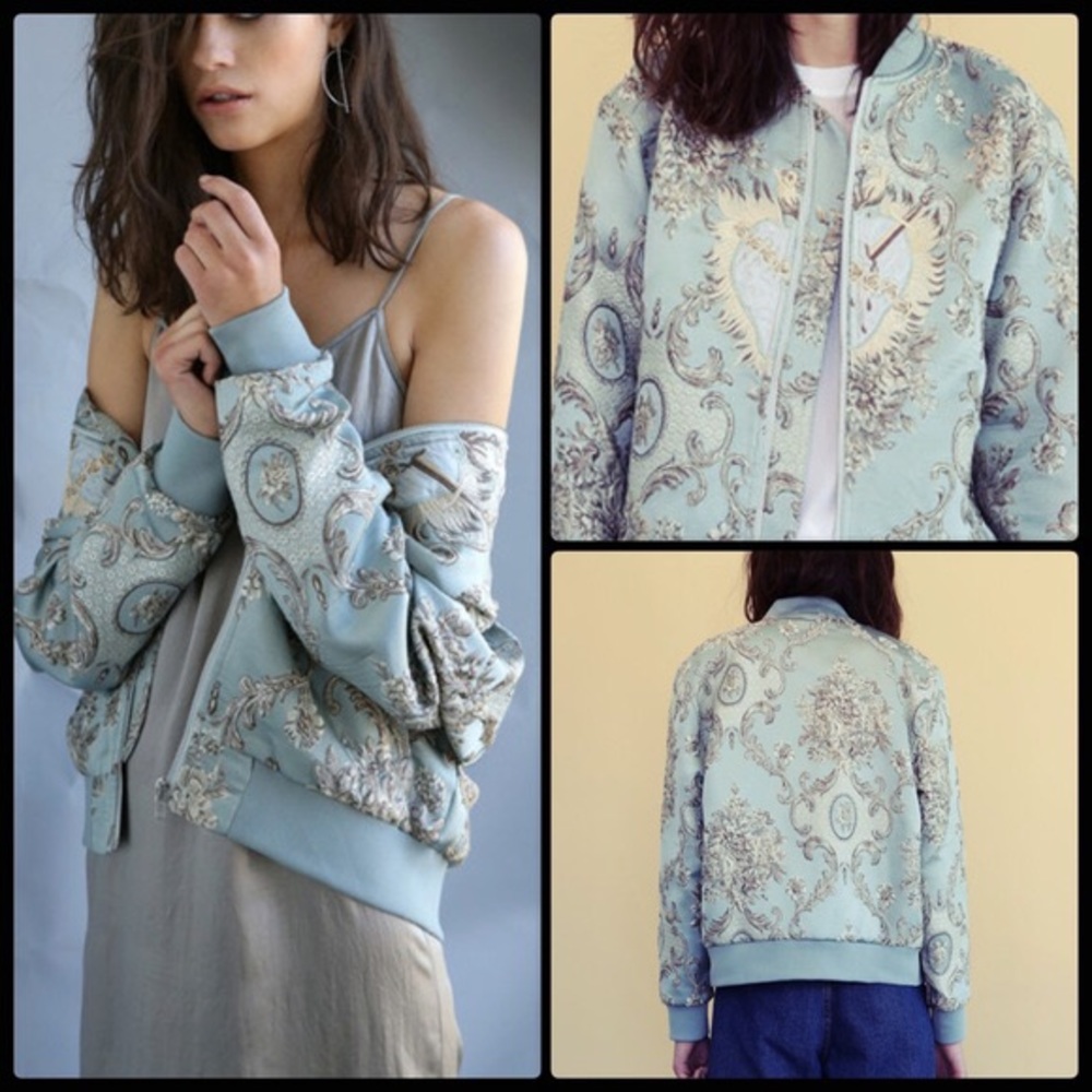 MAP THE BRAND 🐚 Sacred Heart 💯 Silk Bomber NWT